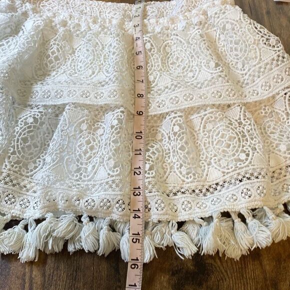 Anine Bing Crochet skirt ruffle tier fringe tassel XS festival - Picture 7 of 12